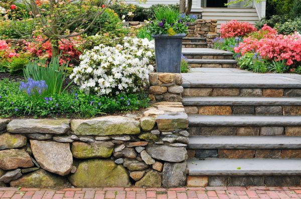 Stone Stairs Repair in Longwood