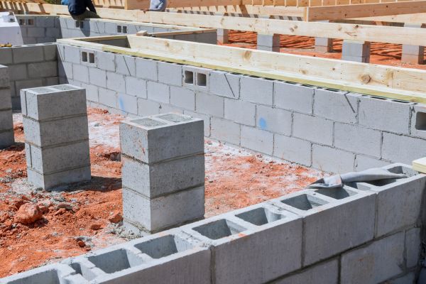 Cement Block Installation in Longwood