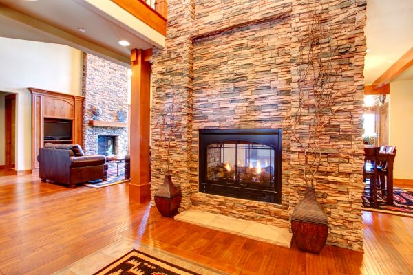 Stone Hearth Installation in Longwood